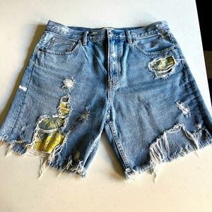 Free People Denim shorts.